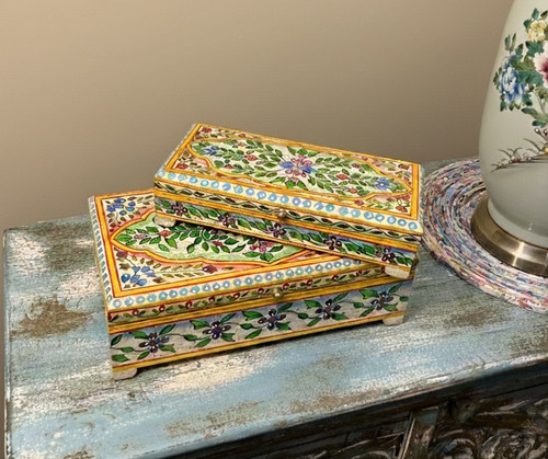 Two indian boxes hand - boxes,