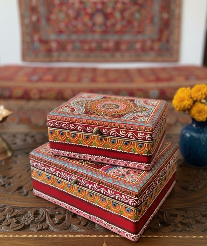 Two jewellery boxes indian - jewellery,