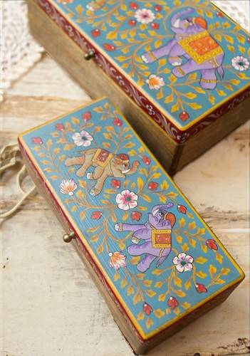 Set boxes hand painted - set, 2