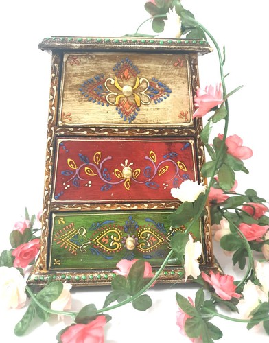 Indian wooden tower box - indian,